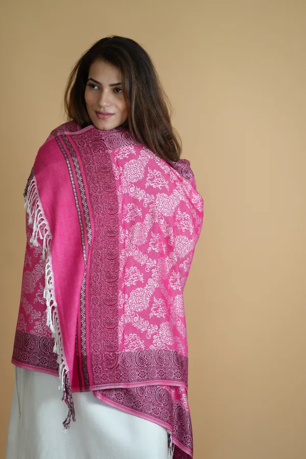 Shifneen_Acrylic_Printed_Women_Shawl_Pink
