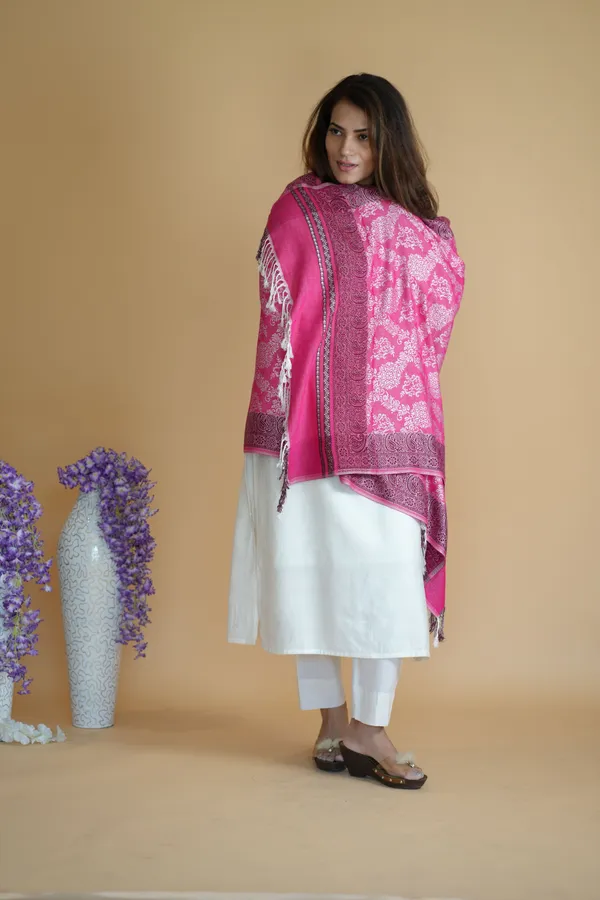 Shifneen_Acrylic_Printed_Women_Shawl_Pink