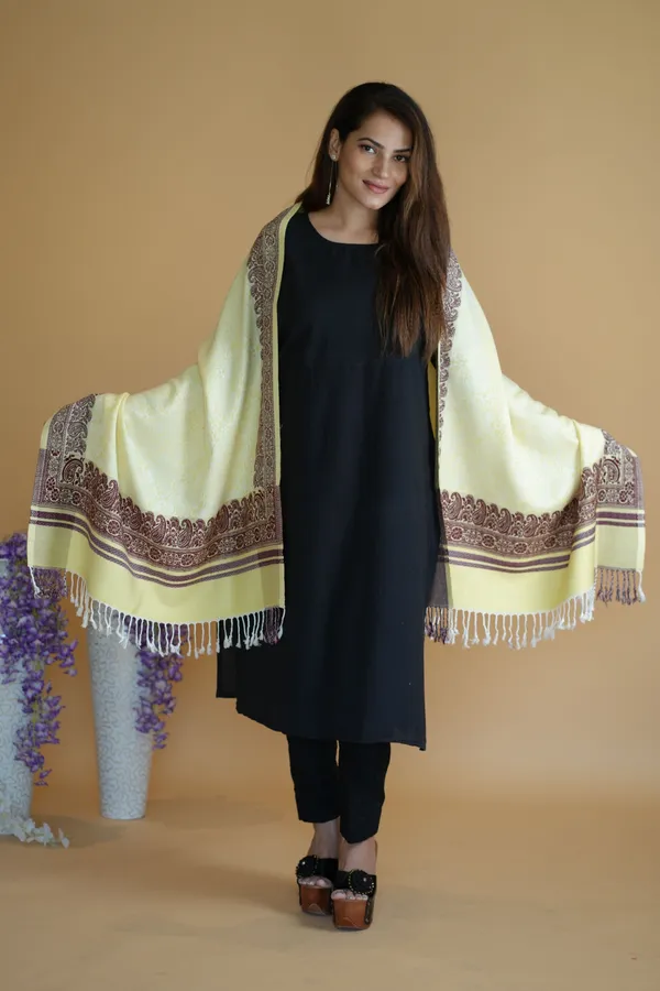 Shifneen_Acrylic_Printed_Women_Shawl_Yellow