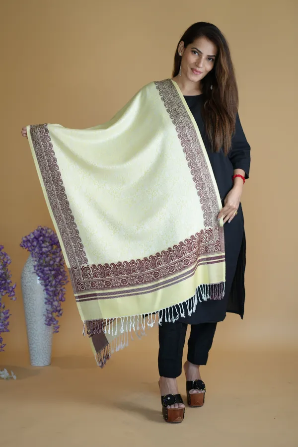 Shifneen_Acrylic_Printed_Women_Shawl_Yellow