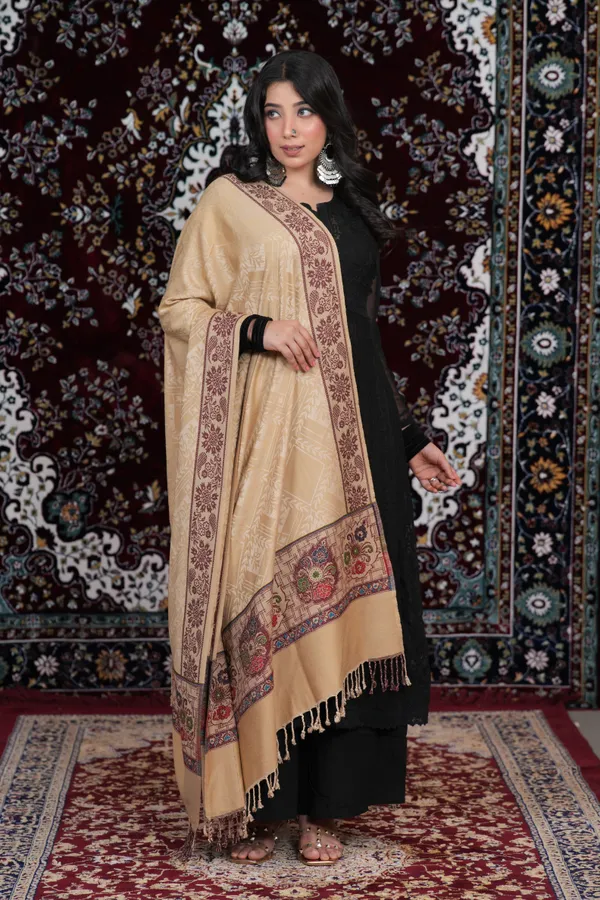 Shifneen_Acrylic_Printed_Women_Shawl_Beige