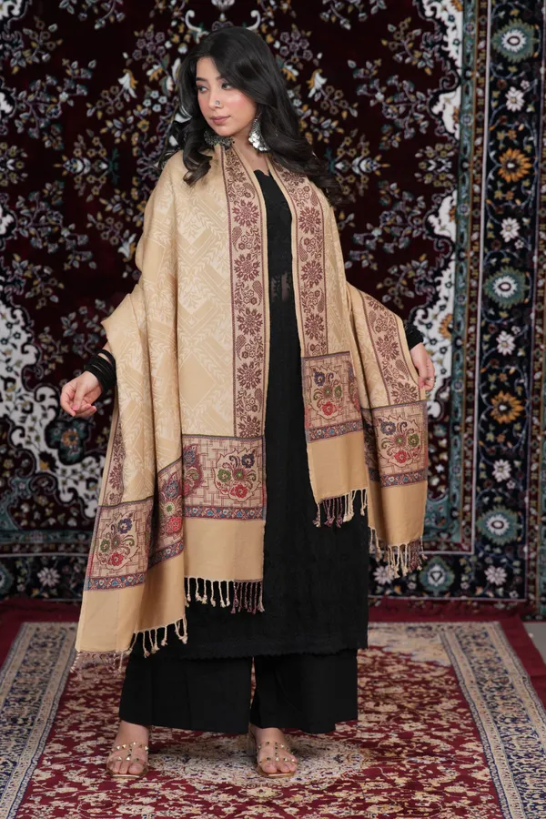 Shifneen_Acrylic_Printed_Women_Shawl_Beige