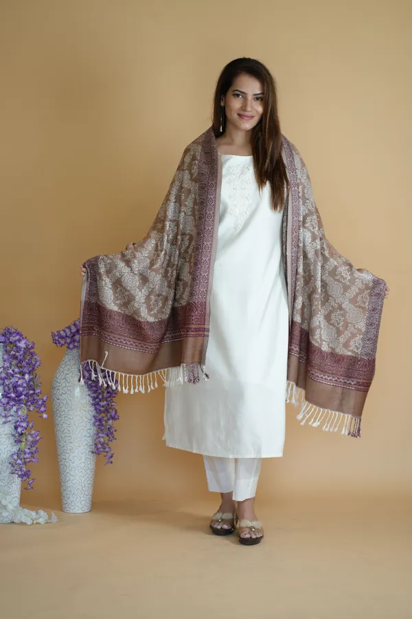 Shifneen_Acrylic_Printed_Women_Shawl_Brown