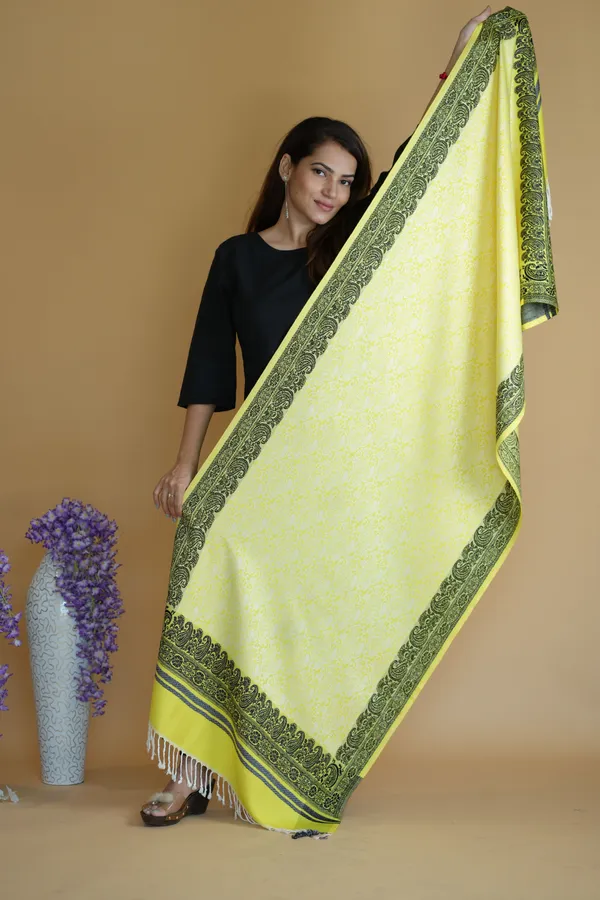 Shifneen_Acrylic_Printed_Women_Shawl_Yellow