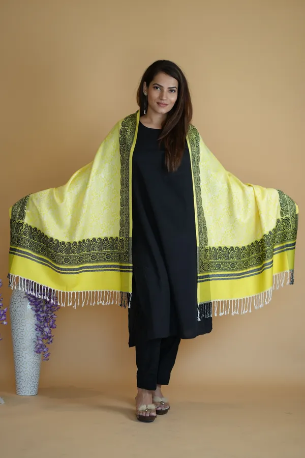 Shifneen_Acrylic_Printed_Women_Shawl_Yellow