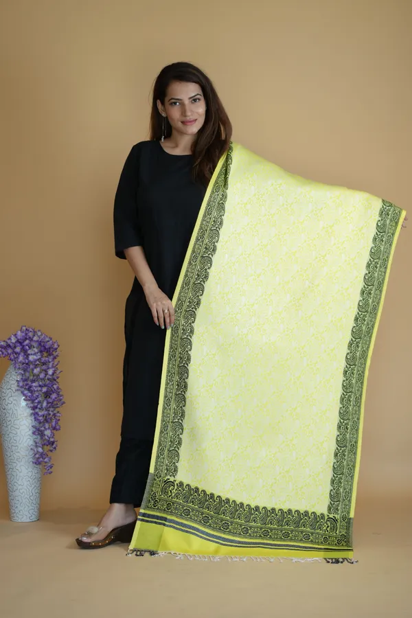 Shifneen_Acrylic_Printed_Women_Shawl_Yellow