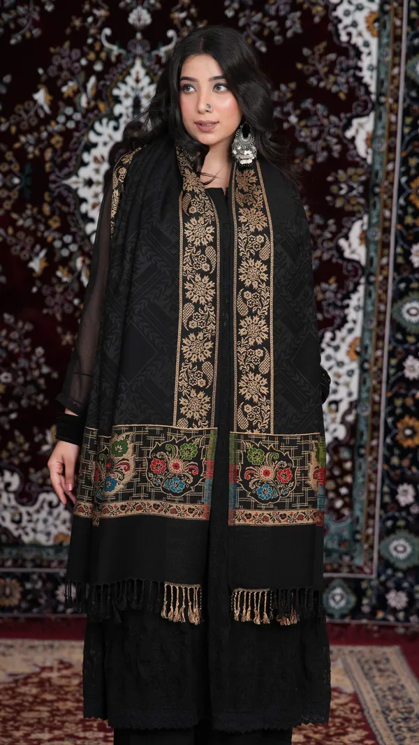 Shifneen_Acrylic_Printed_Women_Shawl_Black