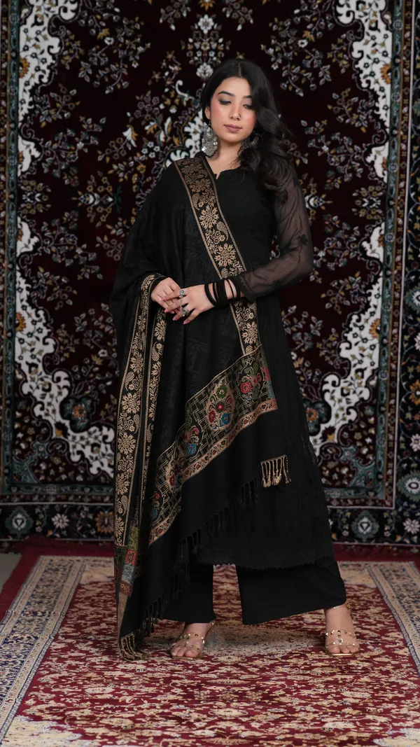 Shifneen_Acrylic_Printed_Women_Shawl_Black