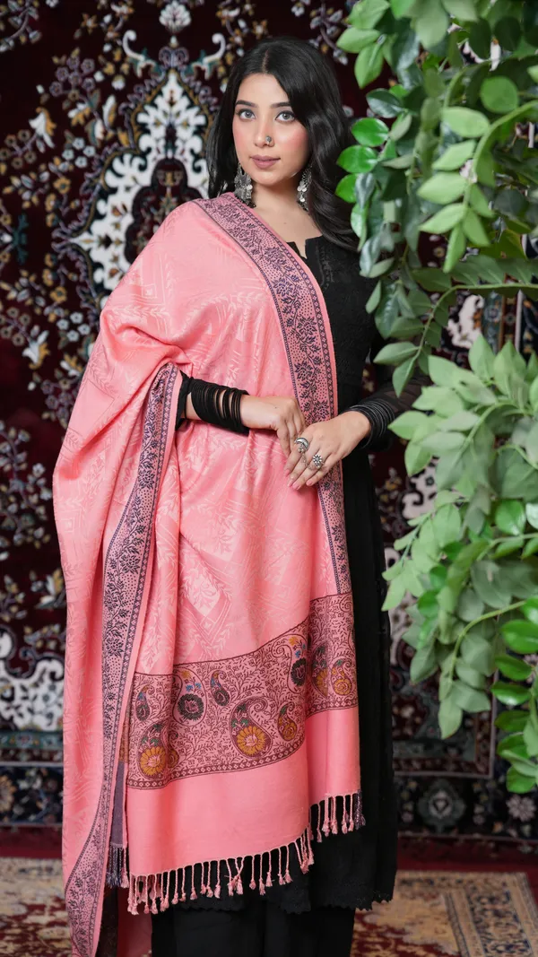 Shifneen_Acrylic_Self_Design_Women_Shawl_Pink