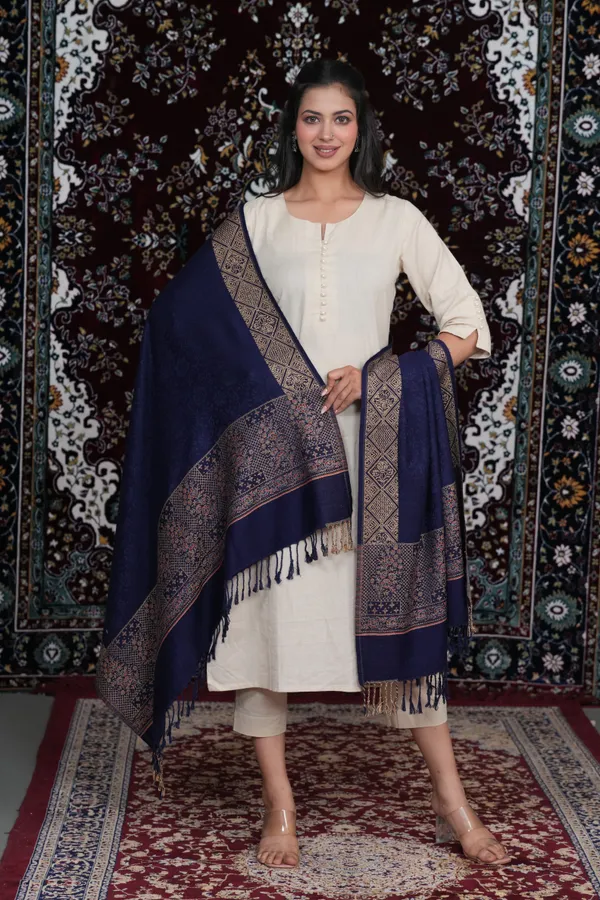 Shifneen_Acrylic_Printed_Women_Shawl_Blue