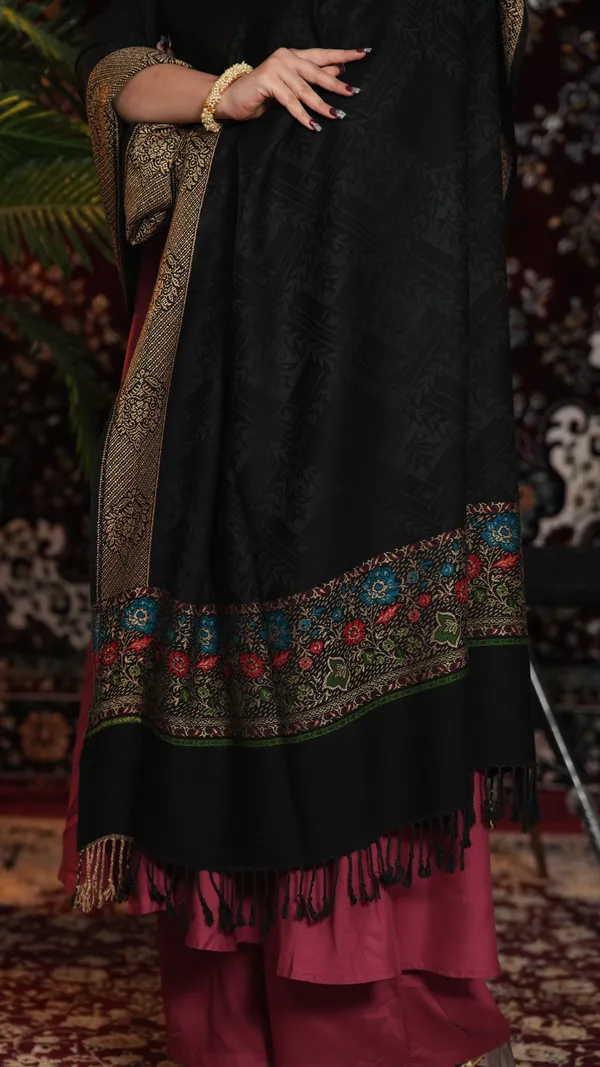 Shifneen_Acrylic_Self_Design_Women_Shawl_Black