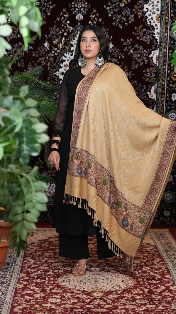 Shifneen_Acrylic_Self_Design_Women_Shawl_Beige
