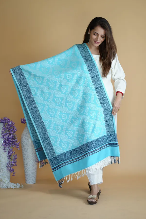 Shifneen_Acrylic_Printed_Women_Shawl_Blue