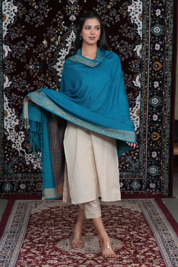 Shifneen_Acrylic_Printed_Women_Shawl_Green