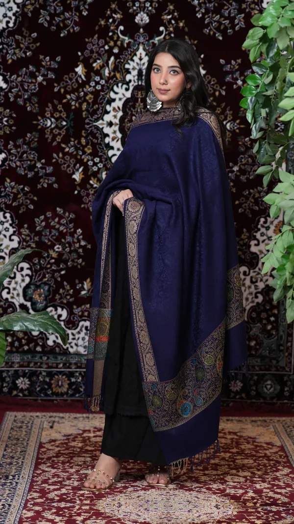 Shifneen_Acrylic_Self_Design_Women_Shawl_Blue