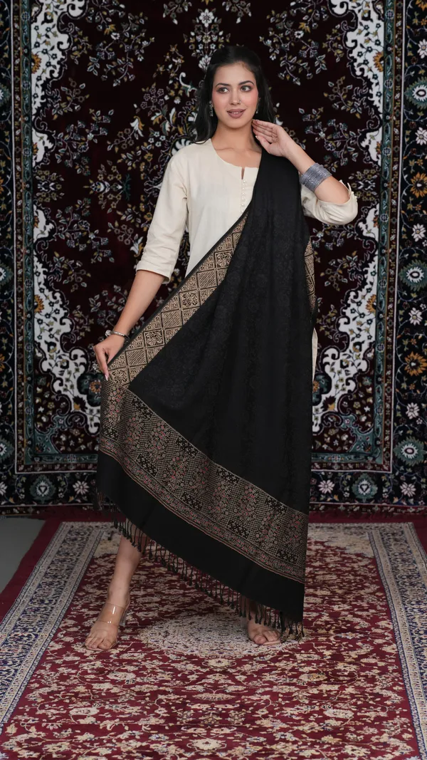 Shifneen_Acrylic_Printed_Women_Shawl_Black