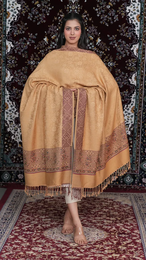 Shifneen_Acrylic_Printed_Women_Shawl_Brown
