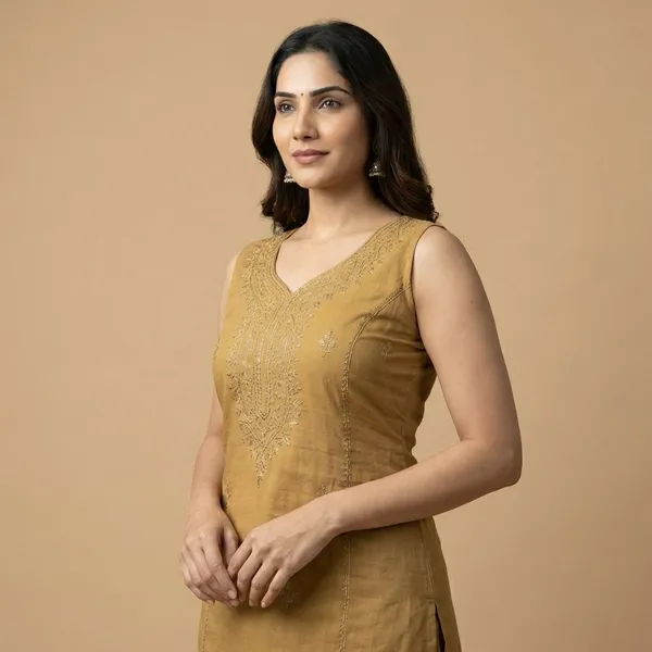 Mustard_Yellow_Handloom_Cotton_Ethnic_Suit_Set_For_Women