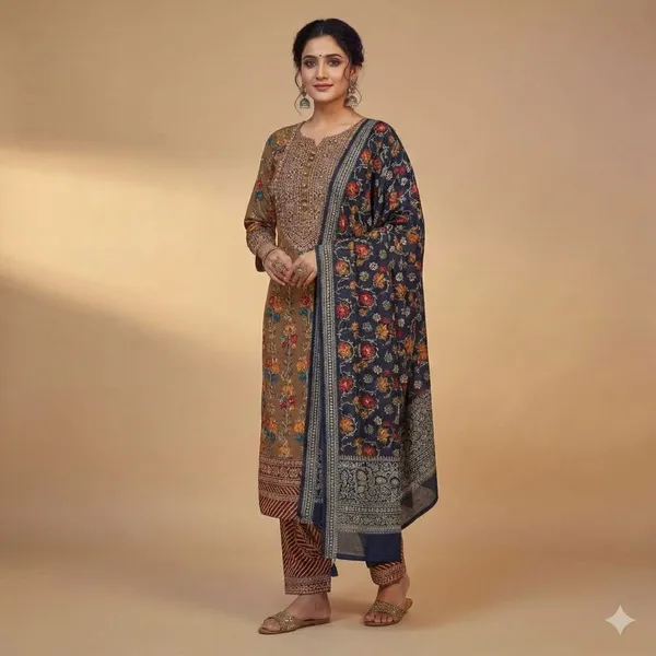 Honey_Beige_Pure_Lawn_Cotton_Ethnic_Suit_Set_For_Women