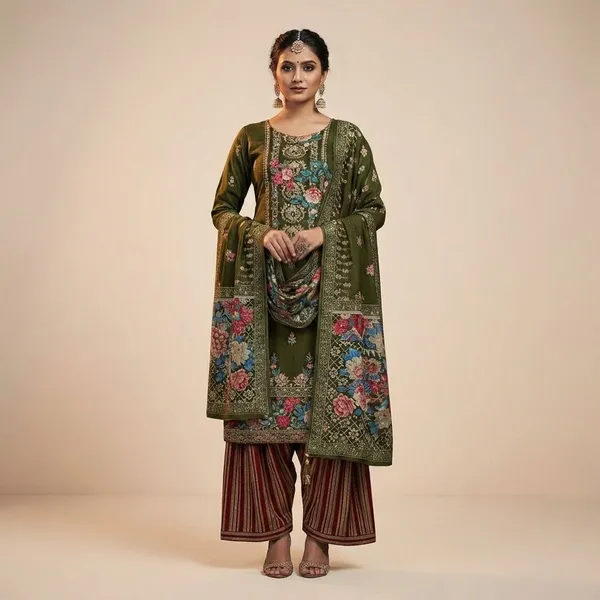 Forest_Olive_Green_Heavy_Embroidered_Lawn_Ethnic_Suit_Set_For_Women