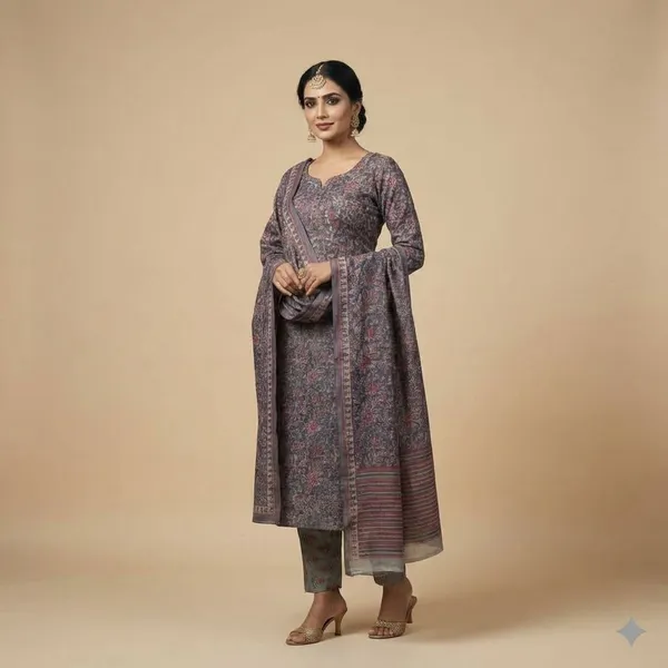 Mauve_Purple_Cotton_With_Ethnic_Floral_Print_Ethnic_Suit_Set_For_Women