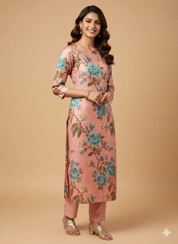 Blush_Pink_Satin_Silk_With_Floral_Print_Ethnic_Suit_Set_For_Women