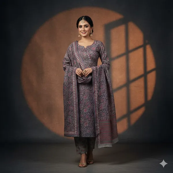 Mauve_Purple_Cotton_With_Ethnic_Floral_Print_Ethnic_Suit_Set_For_Women