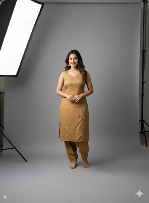 Mustard_Yellow_Handloom_Cotton_Ethnic_Suit_Set_For_Women