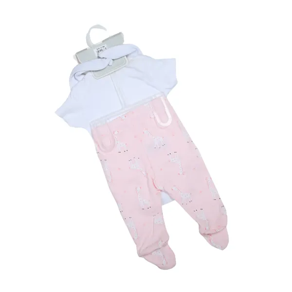 pink_Lily_&_Jack_5-Piece_Set,_Turquoise_Animal_Print_Bodysuit_And_Bib,_With_Bag_Set