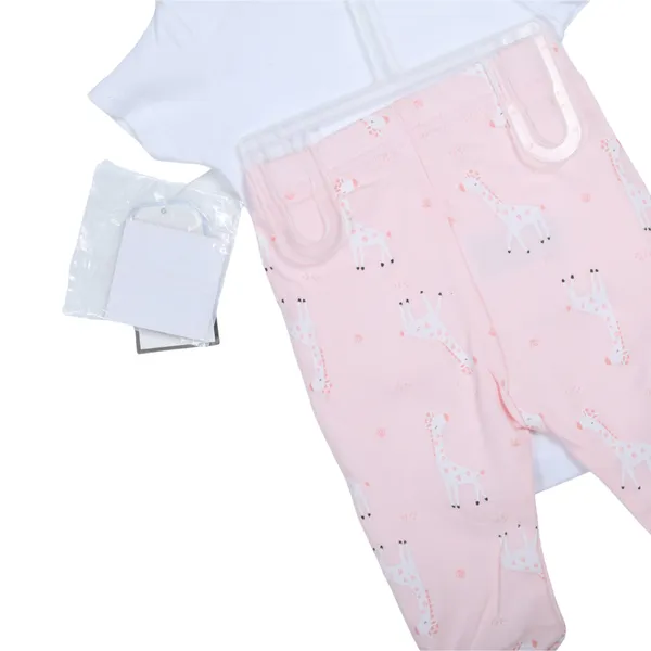 pink_Lily_&_Jack_5-Piece_Set,_Turquoise_Animal_Print_Bodysuit_And_Bib,_With_Bag_Set