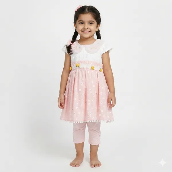 Pink_Frock_with_Leggings_set