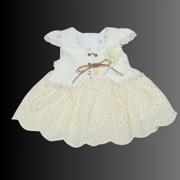 Cute_Yellow_Dress_with_Pants_Set