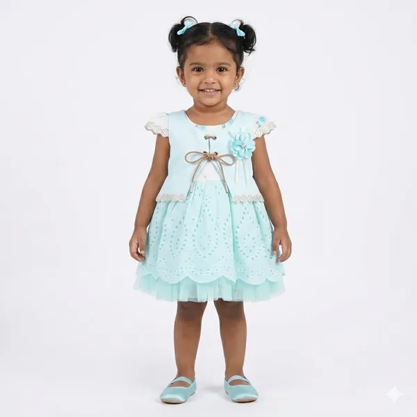 Sky_blue_dress_with_pants_set