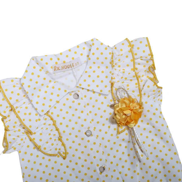 White_Top_And__Shorts_Set