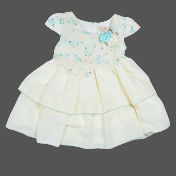 Yellow_Tosilite_Floral_Lace_Party_Dress,_Short_Sleeve