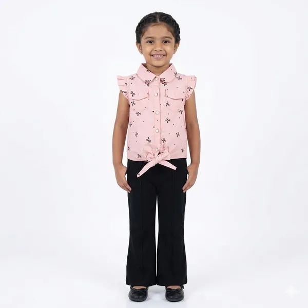 Peach_&_Pink_Tosilite_Pink_Bow_Print_Sleeveless_Shirt_And_Bell-Bottom_Trousers_Set,_2-Piece_Outfit