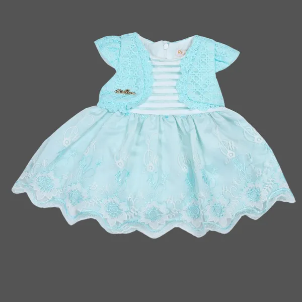 Blue_Printed_Dress_and_Pants_Set