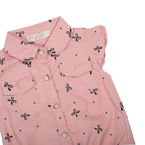 Peach_&_Pink_Tosilite_Pink_Bow_Print_Sleeveless_Shirt_And_Bell-Bottom_Trousers_Set,_2-Piece_Outfit
