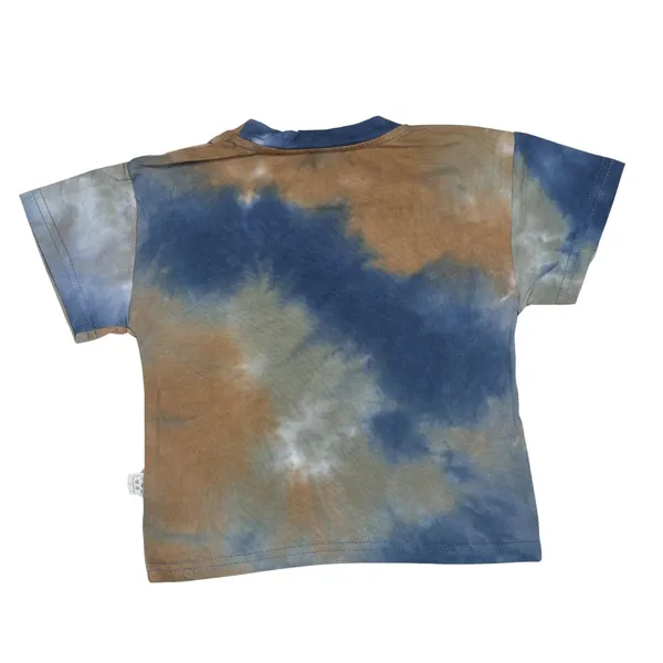 Navy_Blue_And_Brown_Tie_Dye_Bear_T-Shirt_And_Shorts_Set,_Casual_Wear