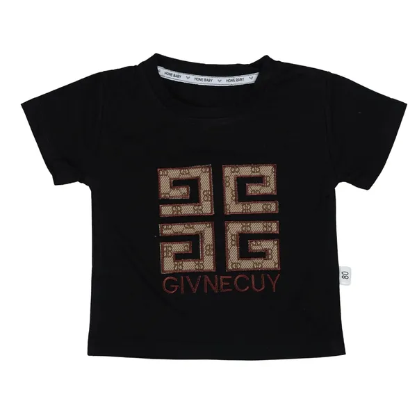 Black_Designer_T-Shirt_And_Shorts_Set,_And_Beige_Monogram_Print,_2-Piece_Outfit