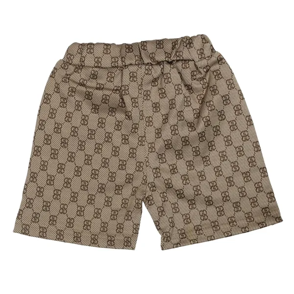 Black_Designer_T-Shirt_And_Shorts_Set,_And_Beige_Monogram_Print,_2-Piece_Outfit