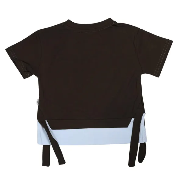Black_Two-Piece_Outfit_Set,_T-Shirt_With_Three_Print_And_Khaki_Cargo_Shorts