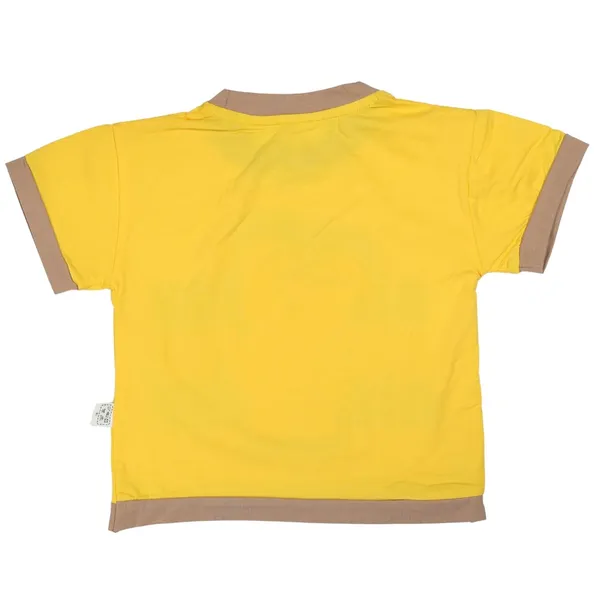 Yellow_Bear_Print_T-Shirt_And_Denim_Shorts_Set,_Casual_Summer_Outfit