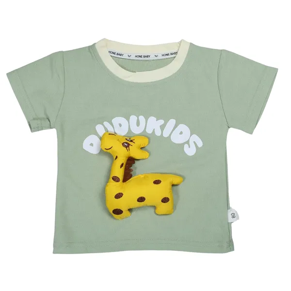 Green_2-Piece_Outfit_Set,_Sage_T-Shirt_With_Giraffe_Print_And_Shorts,_Casual_Summer_Wear