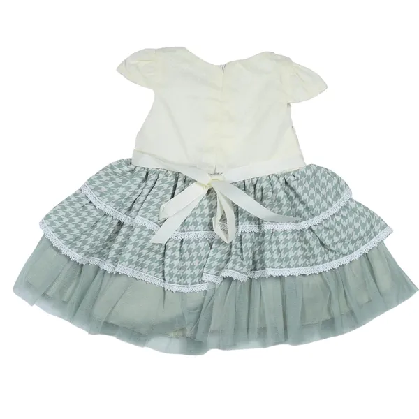 Green_Party_Dress_With_Ruffled_Bodice,_Houndstooth_Skirt,_Lace_Trim_And_Tulle_Layer,_And_Sage_Set