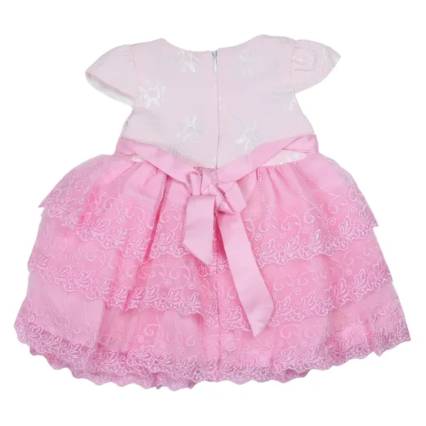 Pink_Party_Dress_With_Ruffled_Bodice,_Houndstooth_Skirt,_Lace_Trim_And_Tulle_Layer,_Set