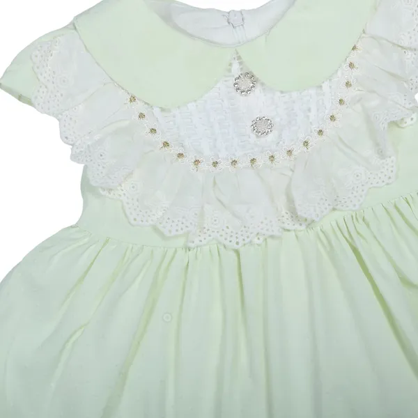 Green_Party_Dress_With_Ruffled_Bodice,_Houndstooth_Skirt,_Lace_Trim_And_Tulle_Layer,_Set