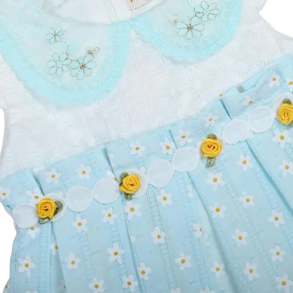 Sky_Blue_Party_Dress_With_Ruffled_Bodice,_Houndstooth_Skirt,_Lace_Trim_And_Tulle_Layer,_Set