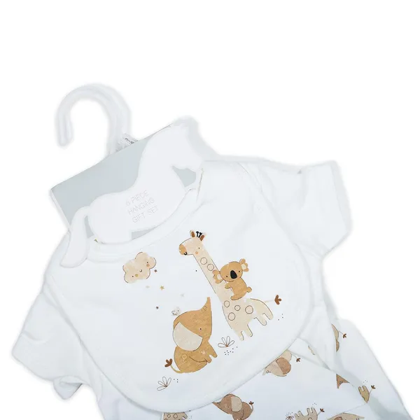 White_Tosilite_Sleepsuit_With_Koala_Print,_Cotton,_Long_Sleeve_Footed_Romper