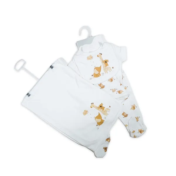 White_Tosilite_Sleepsuit_With_Koala_Print,_Cotton,_Long_Sleeve_Footed_Romper